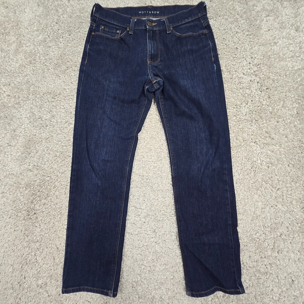 Mott &‎ Bow Mens Slim Broomer Jeans Medium Wash Size 29x30 (fits 29x28)